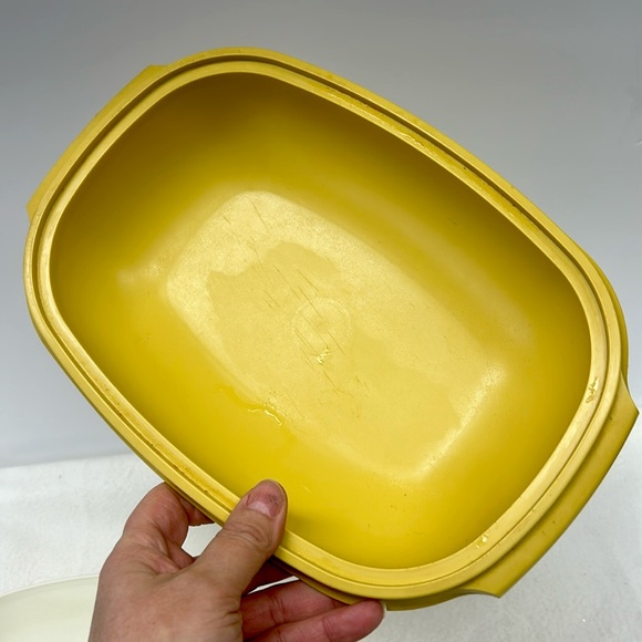 - Vintage 6 cup 1.4 L harvest gold 4 piece Tupperware divided steamer - Picture 7 of 11